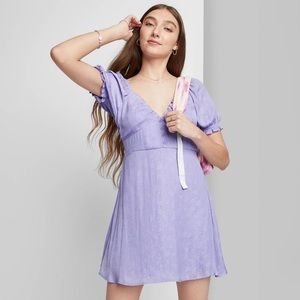 Women's Short Sleeve Satin Skater Dress - Wild Fable™